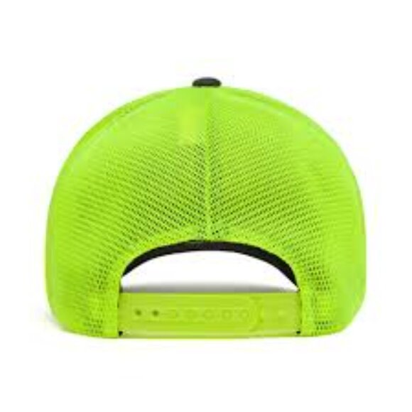 CAT Workwear HI-VIS MESH CAP Gray and Neon Green Trucker Hat - New With Tags - Picture 8 of 12